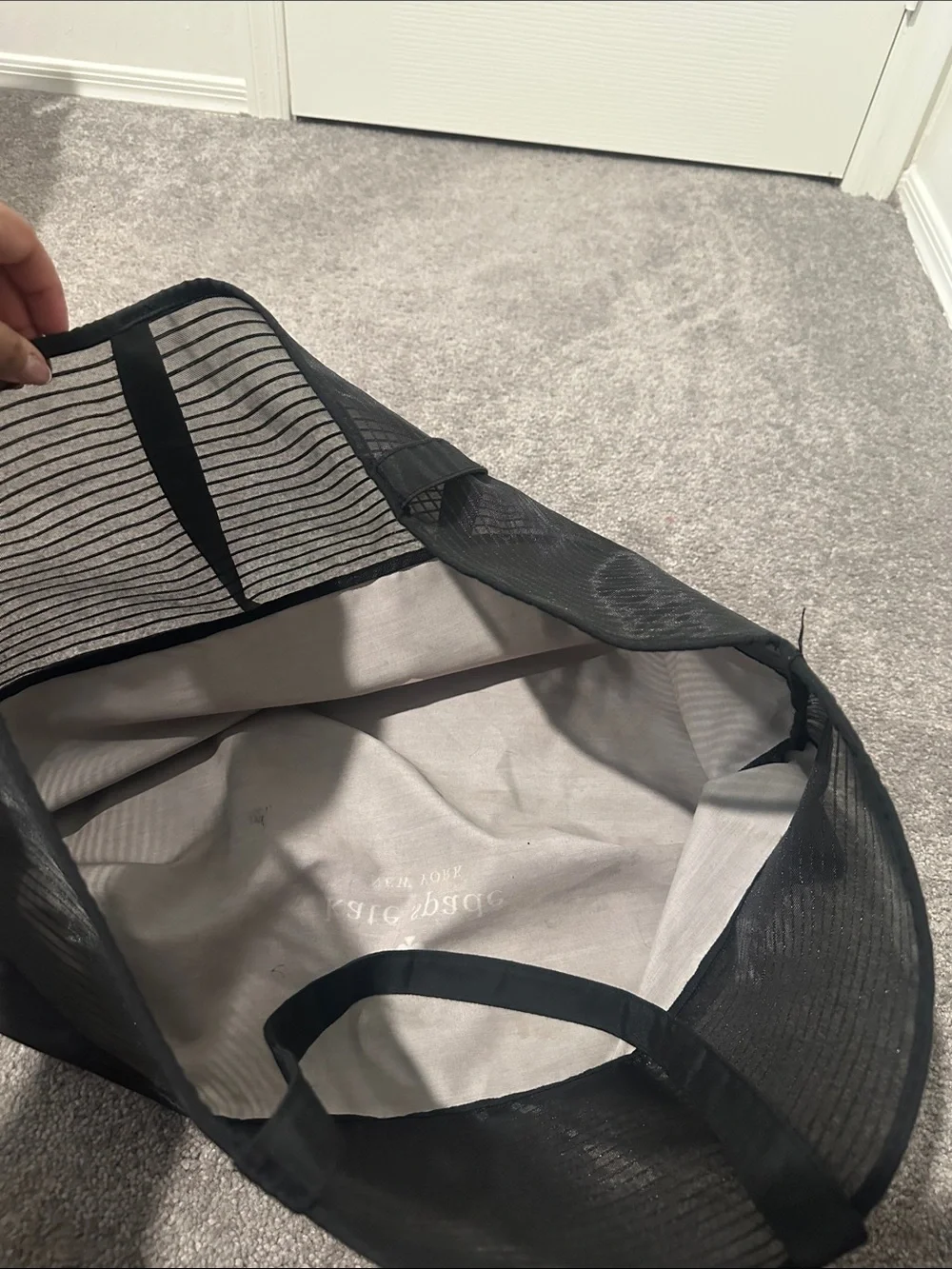 kate spade Black Mesh-Accent Tote